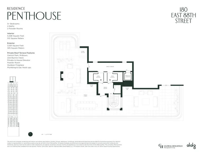 180 East 88th Street, PH | floorplan | View 20