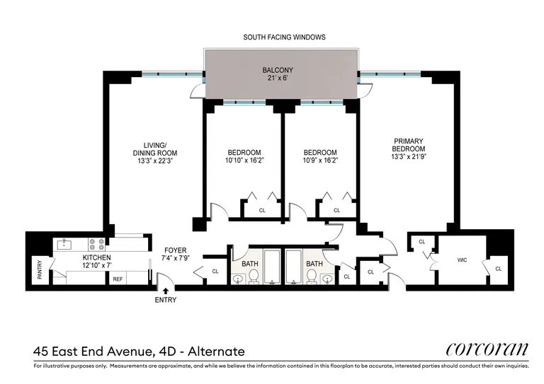 45 East End Avenue, 4D | floorplan | View 12