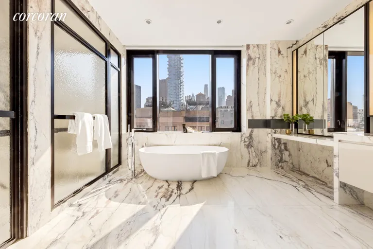 New York City Real Estate | View 11 Beach Street, PHD | Primary Bathroom | View 11