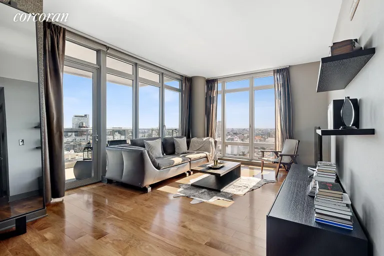 New York City Real Estate | View 2 Northside Piers, 16G | Living Room | View 3
