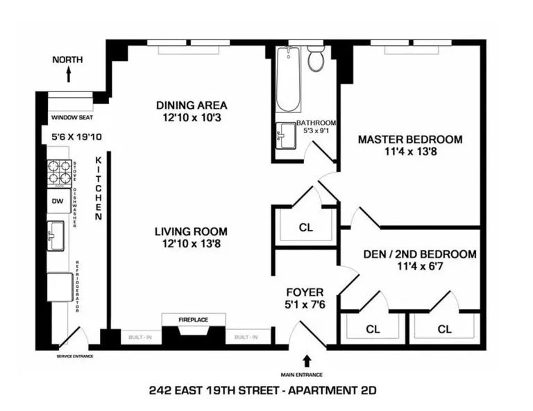 242 East 19th Street, 2D | floorplan | View 9
