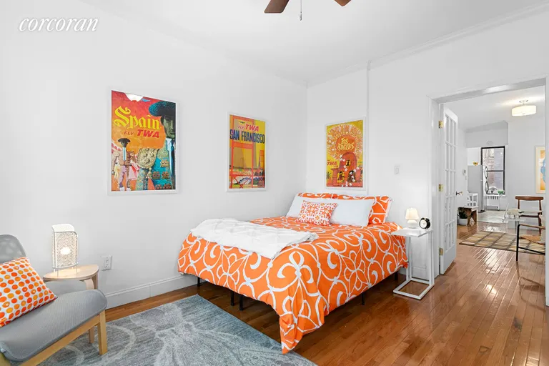 New York City Real Estate | View 537 Clinton Street, 3B | Sunny bedroom has two closets. | View 4