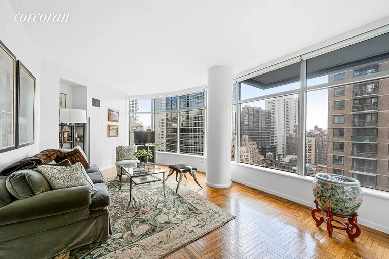 New York City Real Estate | View 250 East 54th Street, 18D | Living Room | View 2
