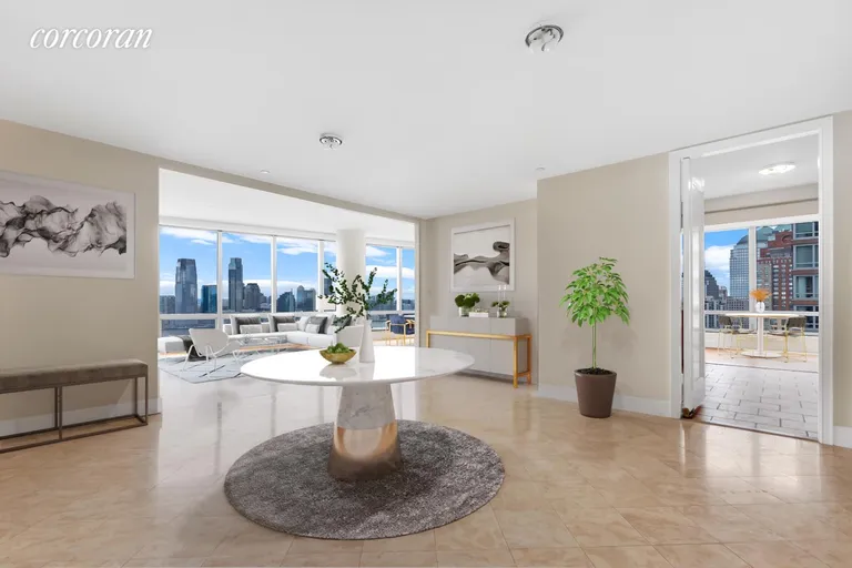New York City Real Estate | View 10 West Street, 31A | Dining Bay/ Foyer | View 3