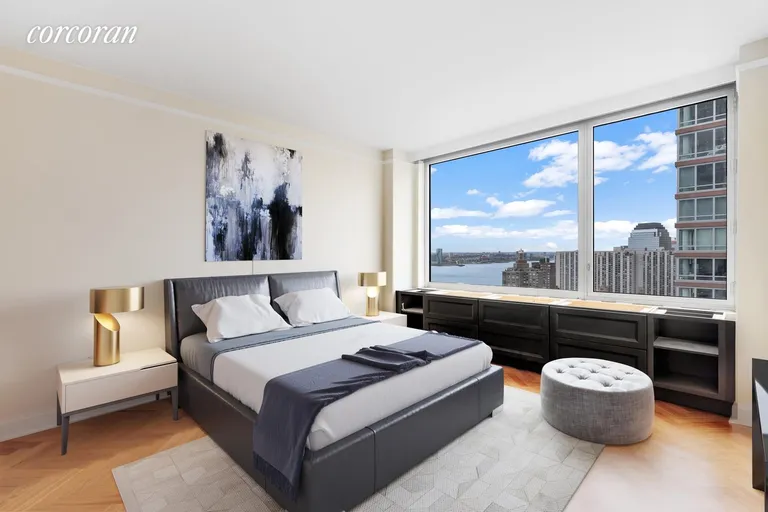 New York City Real Estate | View 10 West Street, 31A | Bedroom | View 7