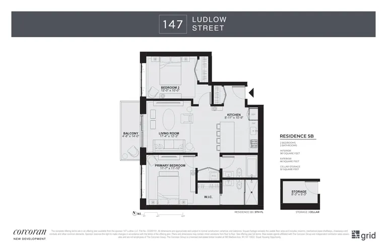 147 Ludlow Street, 5B | floorplan | View 8