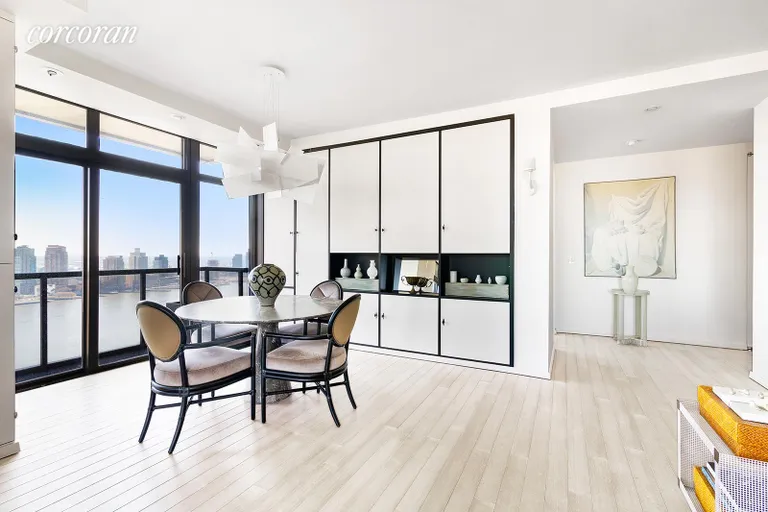 New York City Real Estate | View 100 United Nations Plaza, 35A | Dining area with custom cabinetry | View 4