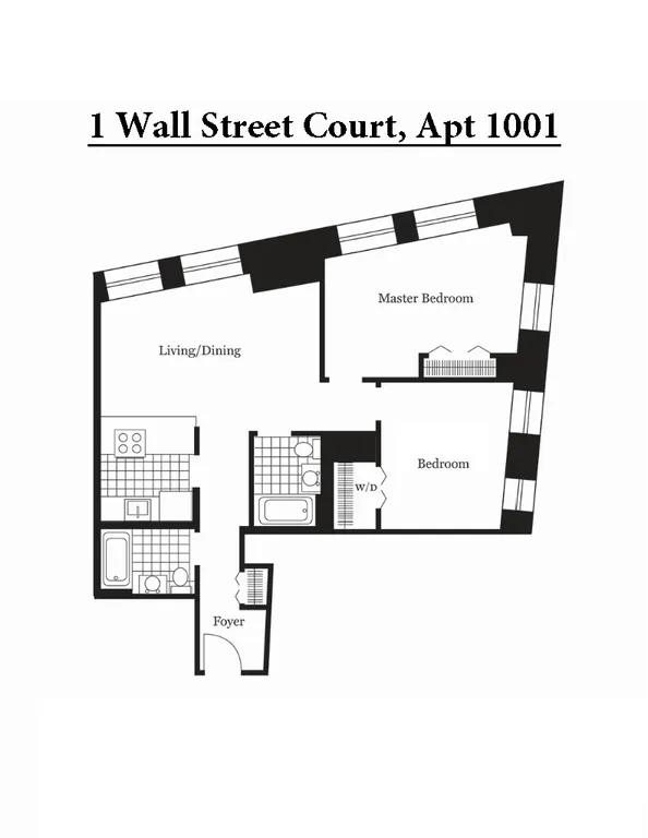 1 Wall Street Court, 1001 | floorplan | View 10