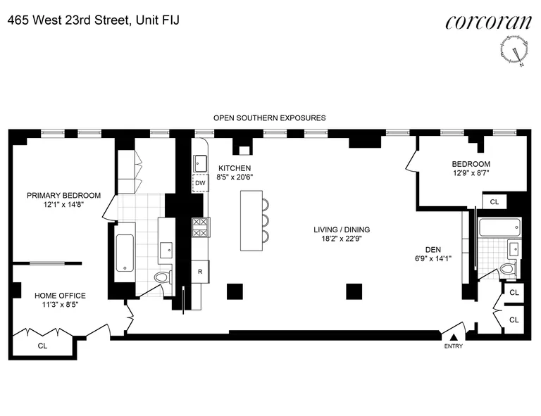 465 West 23rd Street, 10FIJ | floorplan | View 17