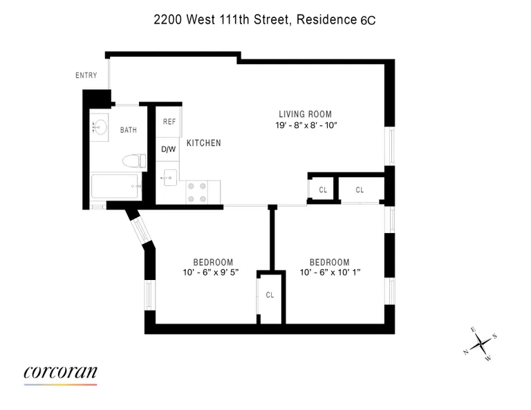 220 West 111th Street, 6C | floorplan | View 8