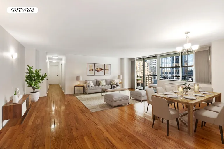 New York City Real Estate | View 112 West 56th Street, 24S | Living Room | View 2