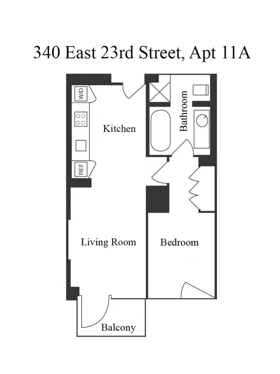 340 East 23rd Street, 11A | floorplan | View 6