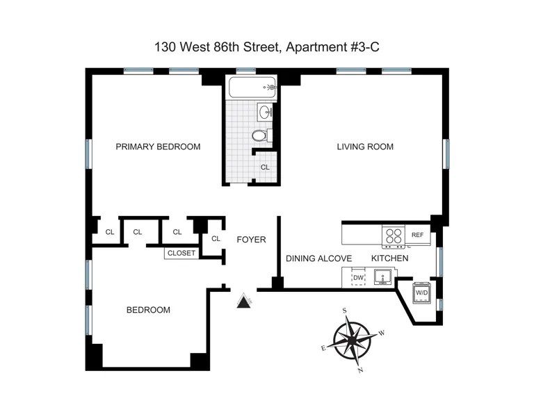130 West 86th Street, 3C | floorplan | View 8