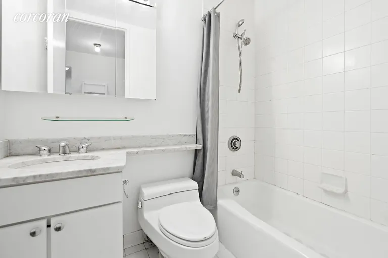 New York City Real Estate | View 393 West 49th Street, 6P | Primary Bathroom | View 4