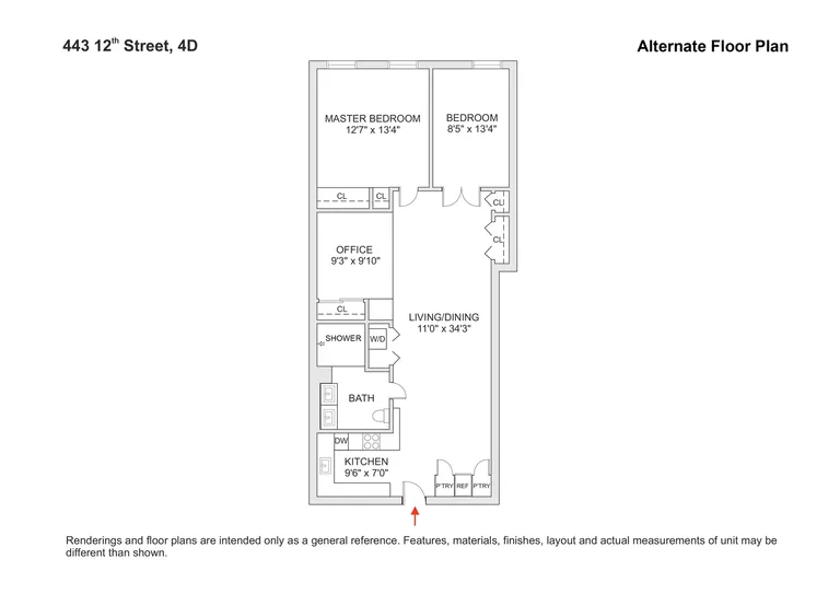 443 12th Street, 4D | floorplan | View 11