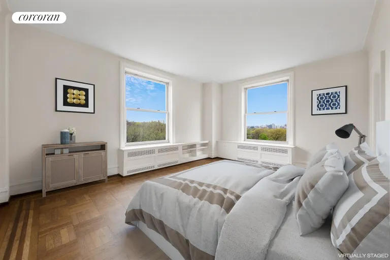 New York City Real Estate | View 1136 Fifth Avenue, 8A | Corner Primary Bedroom w Park views | View 7