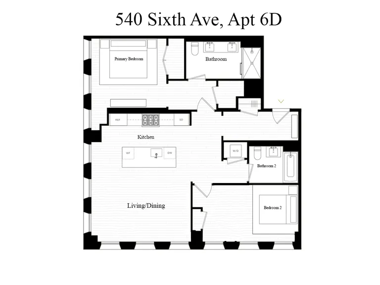 540 Sixth Avenue, 6D | floorplan | View 7