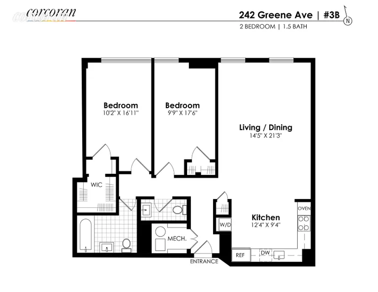 New York City Real Estate | View 242 Greene Avenue, 3B | room 9 | View 10