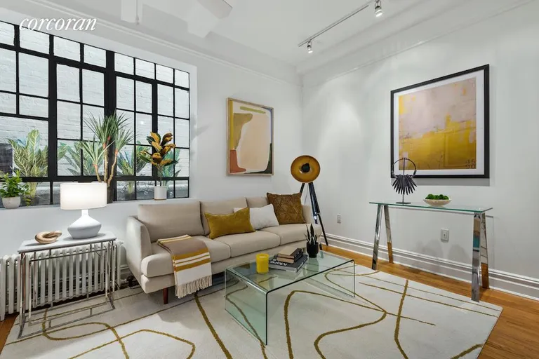 New York City Real Estate | View 101 Lafayette Avenue, 1M | Living Room | View 2