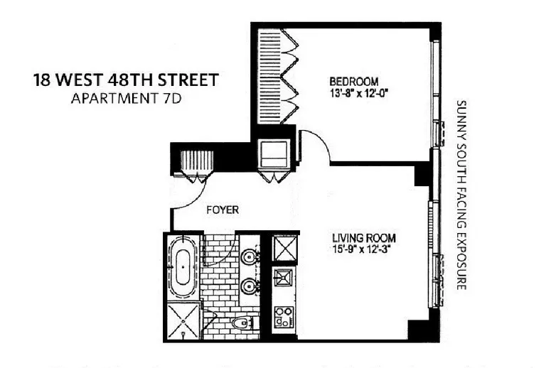 18 West 48th Street, 7D | floorplan | View 10