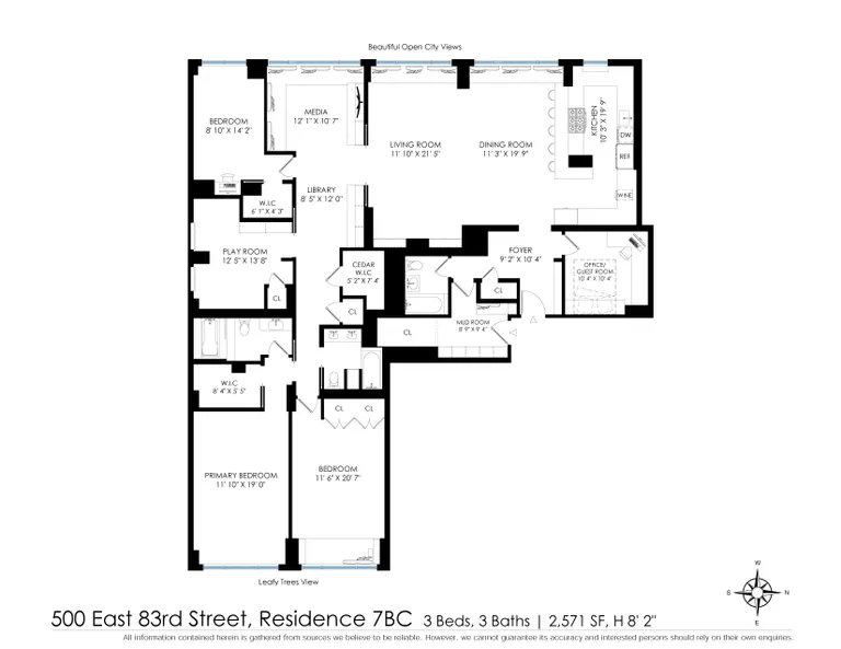 500 East 83rd Street, 7BC | floorplan | View 14
