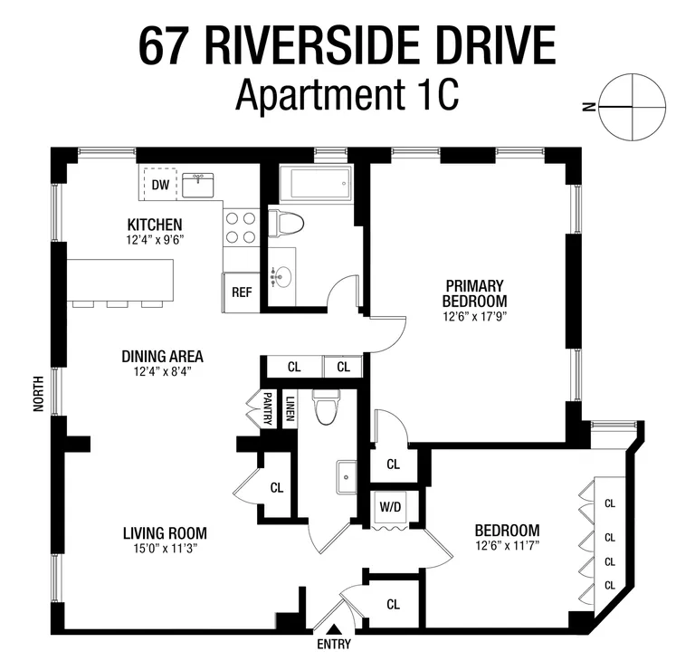 67 Riverside Drive, 1C | floorplan | View 10