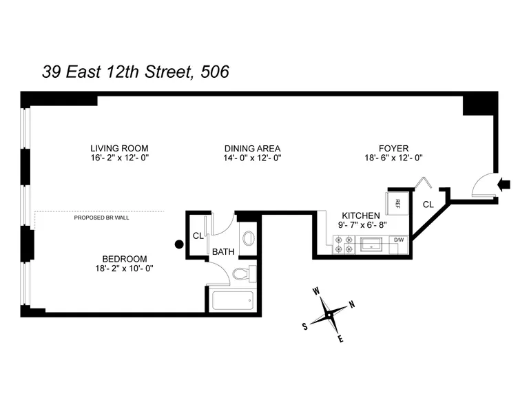 39 East 12th Street, 506 | floorplan | View 9