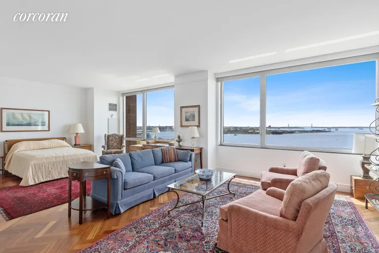 New York City Real Estate | View 10 West Street, 16G | Primary Bedroom | View 7