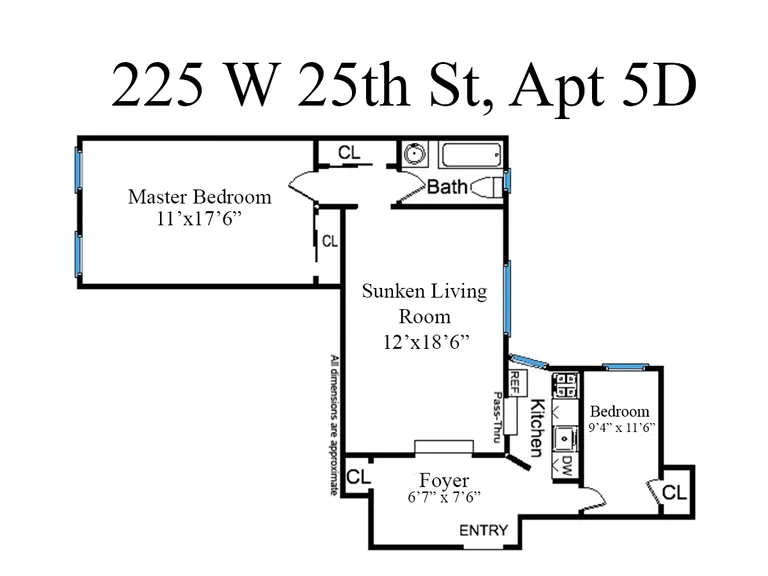 225 West 25th Street, 5D | floorplan | View 10