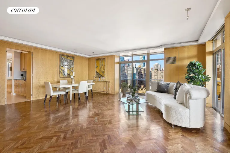 New York City Real Estate | View 100 United Nations Plaza, 26A/E | Spacious living and dining room | View 2