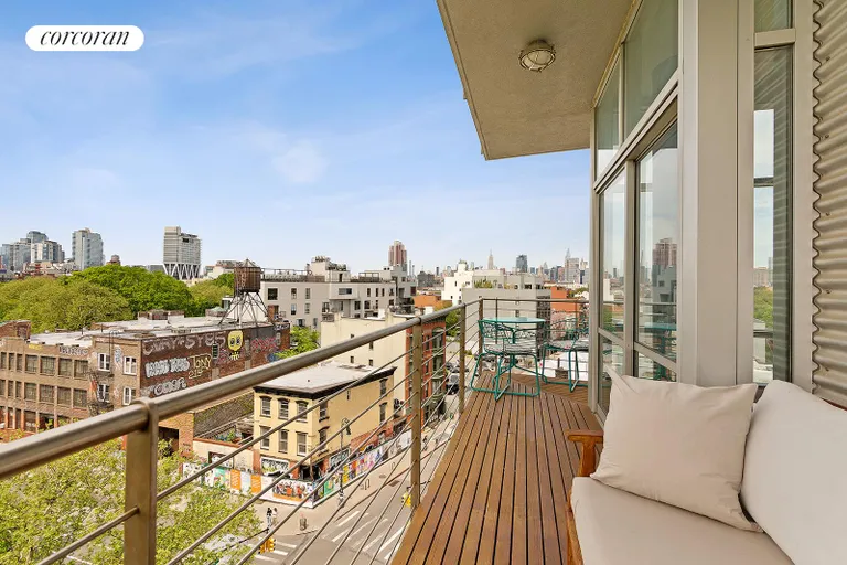 New York City Real Estate | View 297 Driggs Avenue, 7A | Balcony | View 7