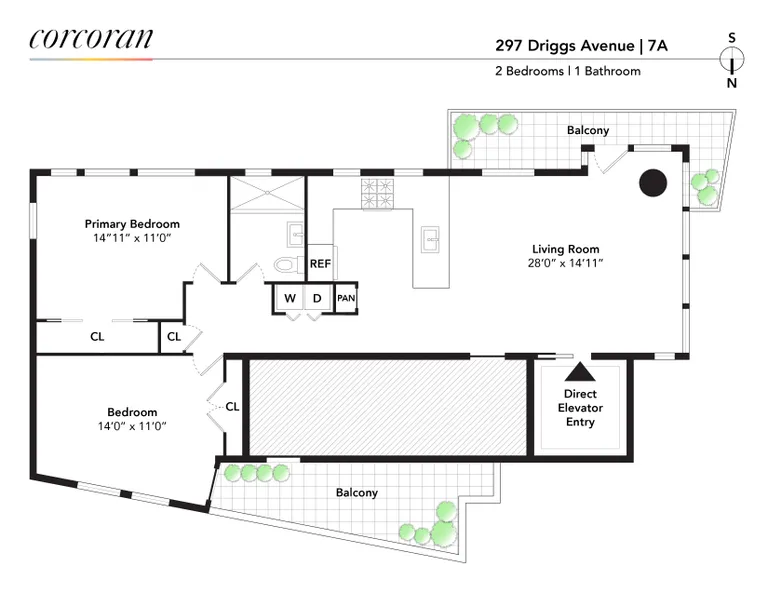 297 Driggs Avenue, 7A | floorplan | View 9