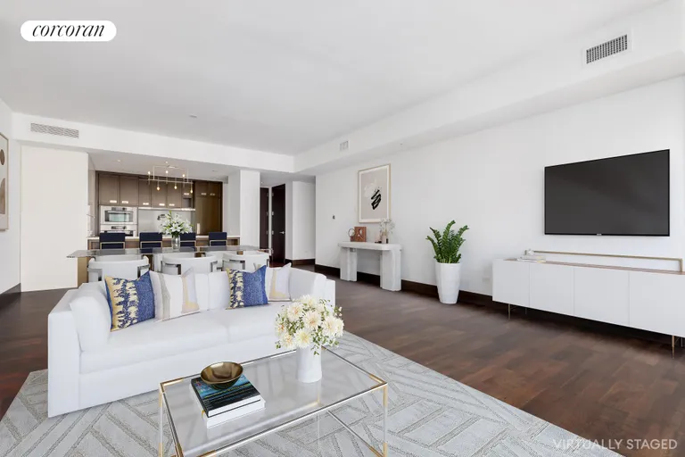 New York City Real Estate | View 151 East 85th Street, 8F | Virtually staged living room | View 2