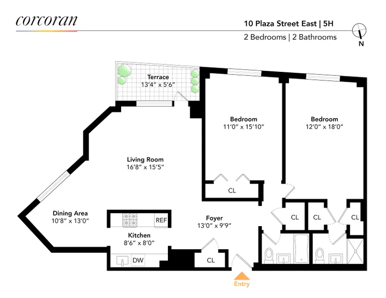 10 Plaza Street East, 5H | floorplan | View 10