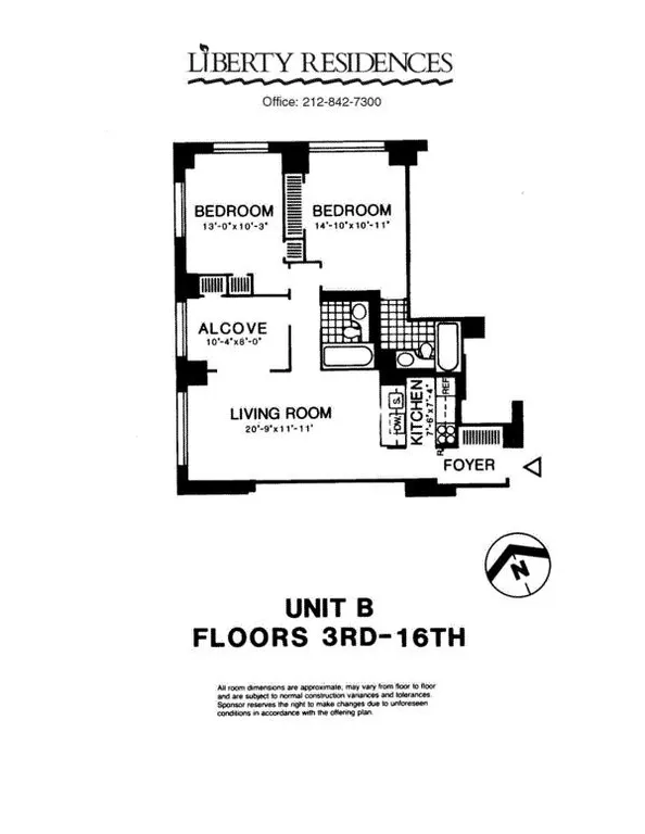 200 Rector Place, 6B | floorplan | View 11