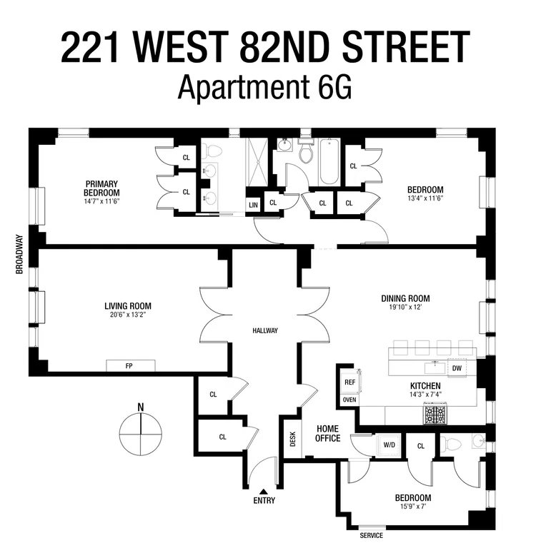 221 West 82nd Street, 6G | floorplan | View 12