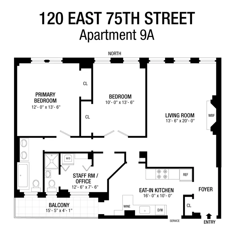 120 East 75th Street, 9A | floorplan | View 10