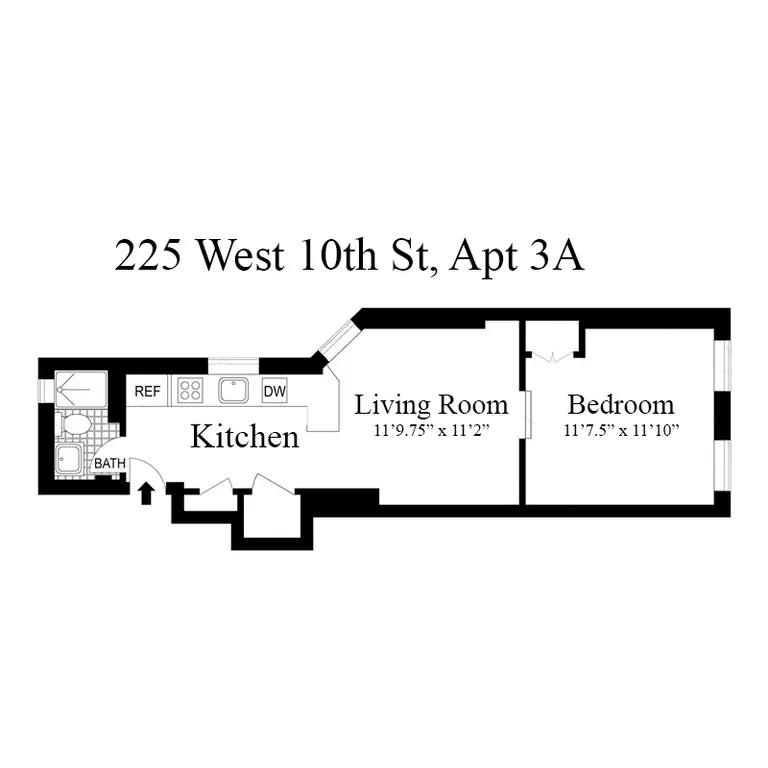225 West 10th Street, 3A | floorplan | View 6