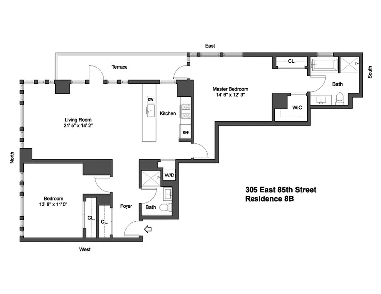305 East 85th Street, 8B | floorplan | View 6