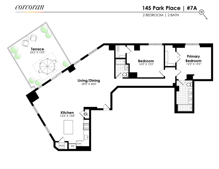 145 Park Place, 7A | floorplan | View 9