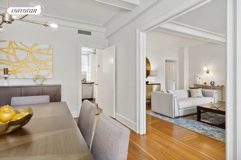 New York City Real Estate | View 10 West 86th Street, 5A | Dining Room to Living Room/Kitchen | View 4