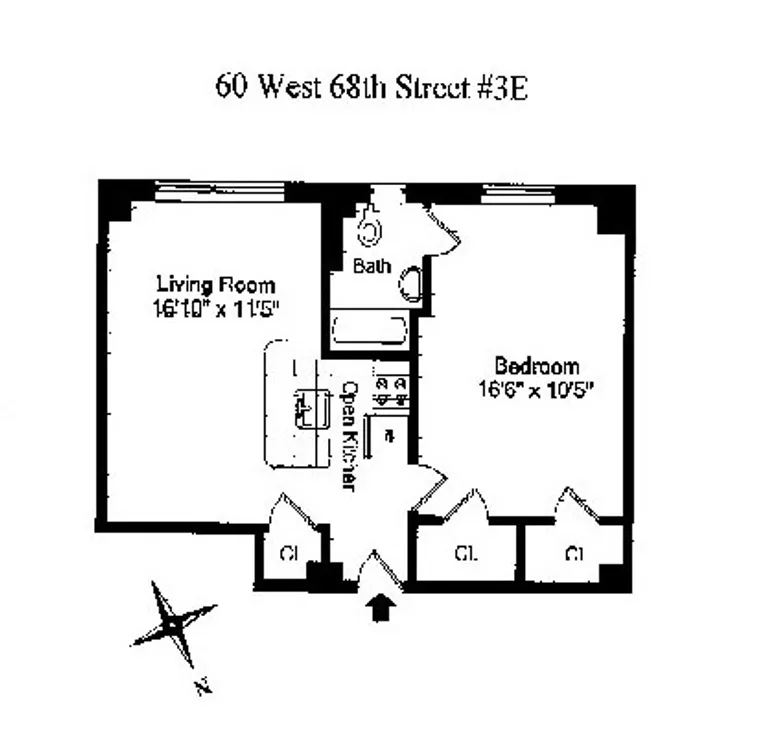 60 West 68th Street, 3E | floorplan | View 10