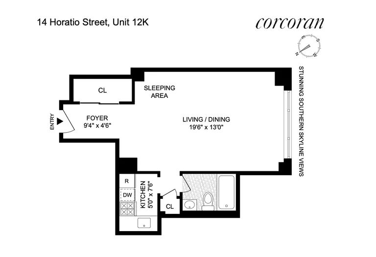 14 Horatio Street, 12K | floorplan | View 8