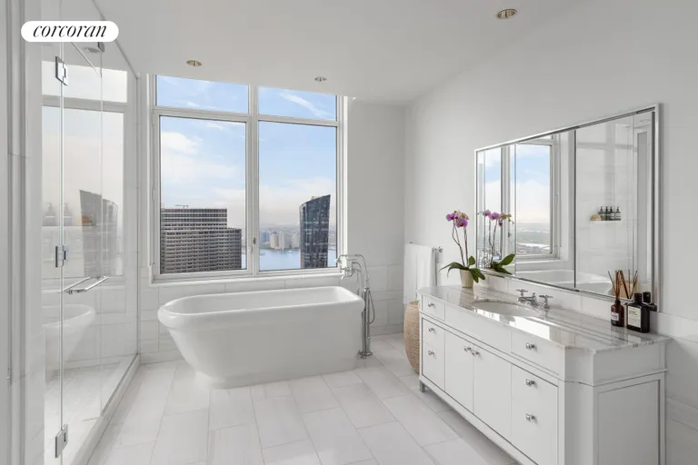 New York City Real Estate | View 30 Park Place, 70A | Primary Bathroom | View 9