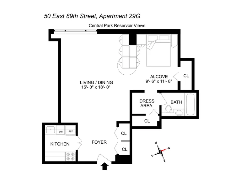 50 East 89th Street, 29G | floorplan | View 8