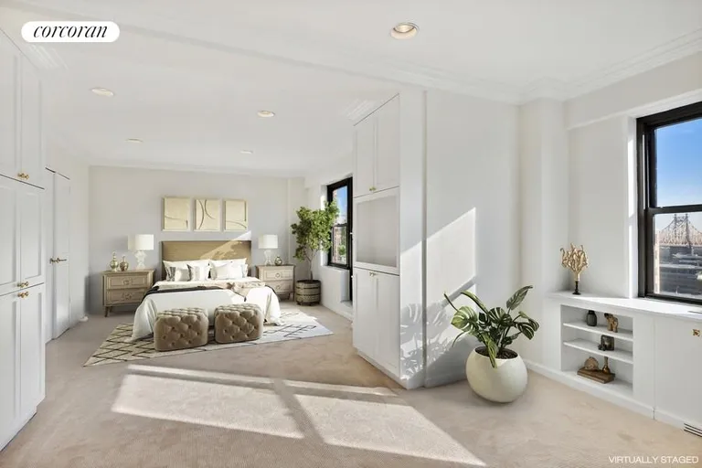 New York City Real Estate | View 50 Sutton Place South, 21F | Primary Bedroom | View 7