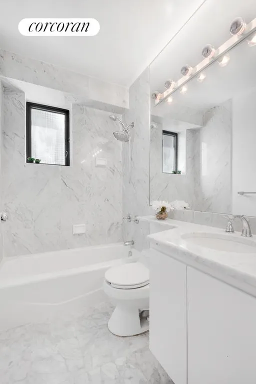 New York City Real Estate | View 45 East 25th Street, 40A | Marble windowed bath! | View 6
