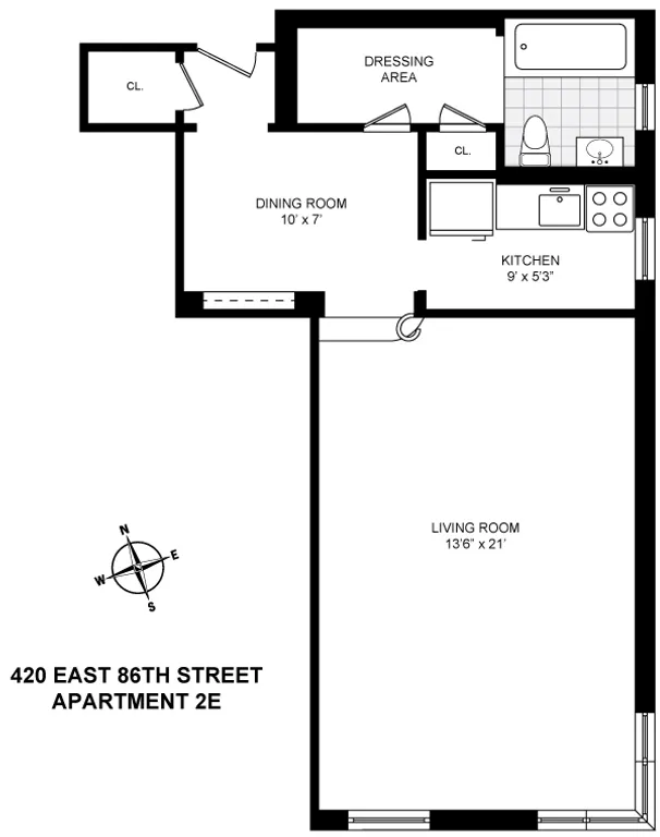 420 East 86th Street, 2E | floorplan | View 6