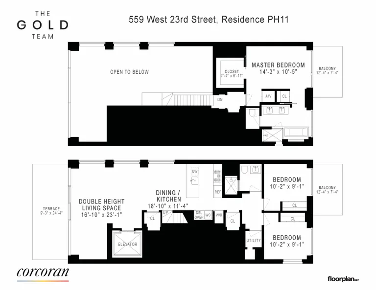 559 West 23rd Street, PH11 | floorplan | View 12
