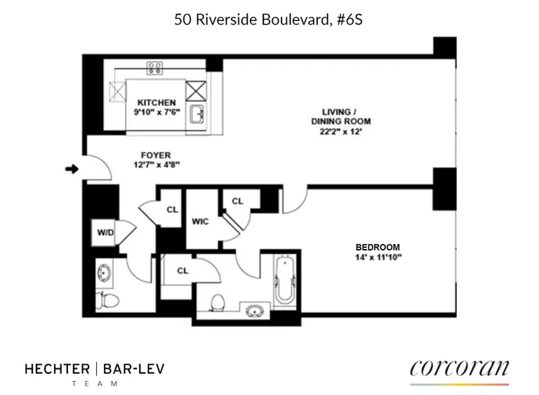 50 Riverside Boulevard, 6S | floorplan | View 8